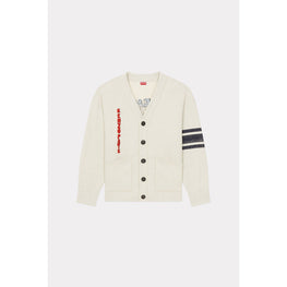 Men Drawn Varsity Oversize+ Cardi - Pale Grey
