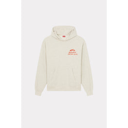 Men Drawn Varsity Oversize Hoodie - Pale Grey
