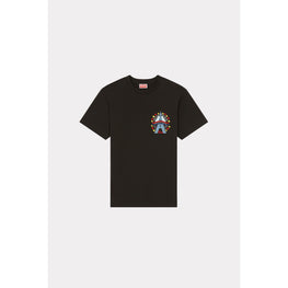 Men Drawn Varsity Slim T-Shirt - Black