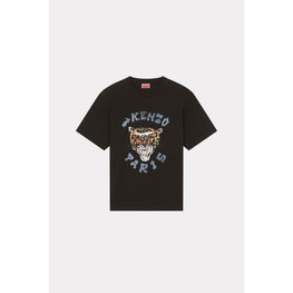 Men Drawn Varsity Oversize Tshirt - Black
