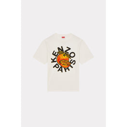 Men Kenzo Orange Classic T-Shirt - Off White