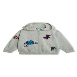 Kids Cardigan Jogging - Pale Grey