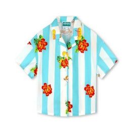 Kids Chemise Manches Courtes En Pop - Turquoise