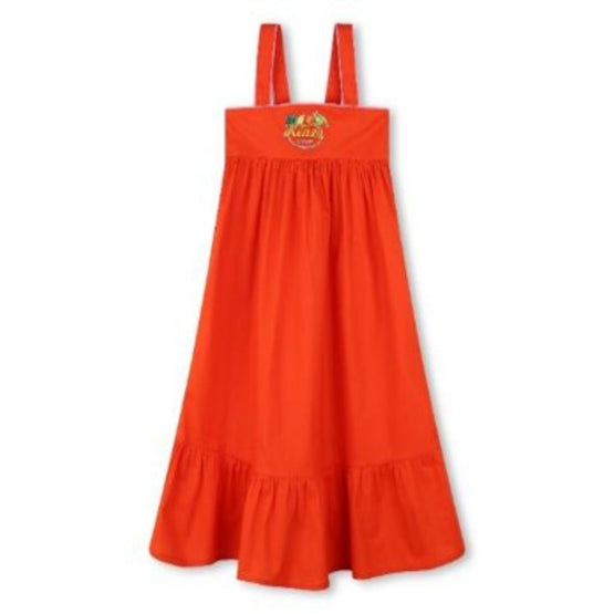 Kids Robe ? Bretelles En Popeline ( - Vermillion