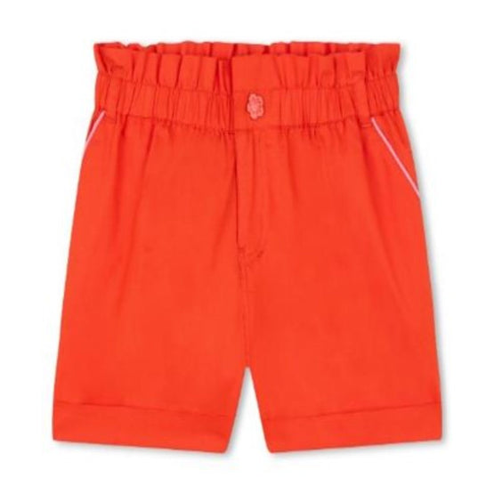 Kids Short En Popeline (100% Coton) - Vermillion