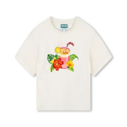 Kids Tee-Shirt En Jersey Finition P - Off White